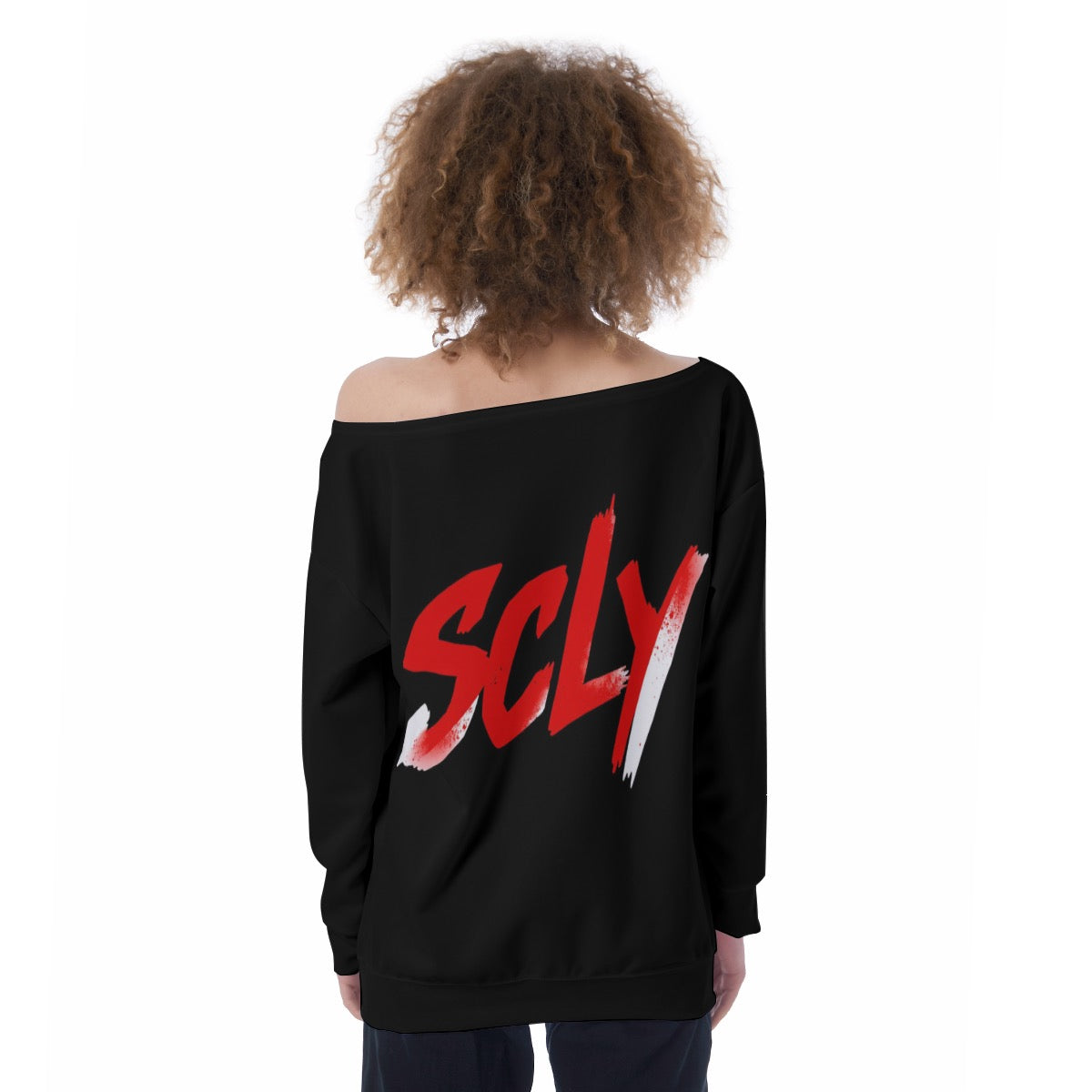Oversized Women's Off-Shoulder Sweatshirt