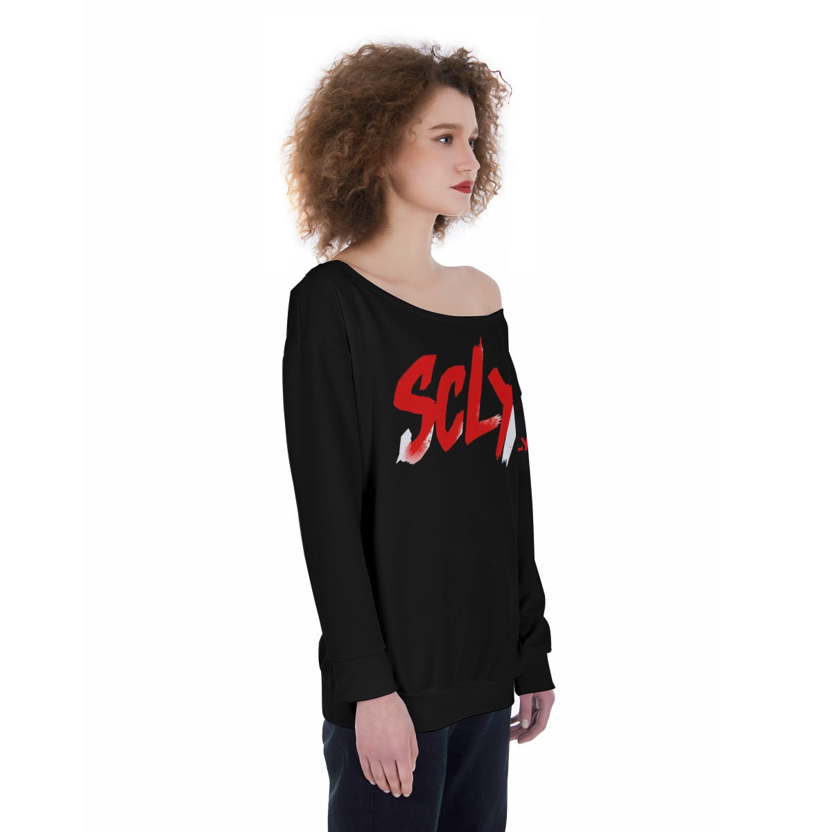 Oversized Women's Off-Shoulder Sweatshirt