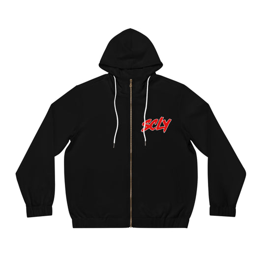 SCLY Men's Full-Zip Hoodie with SCYL Graphic - Stylish Streetwear, Perfect for Casual Outings, Gifts, Festivals, Everyday Wear