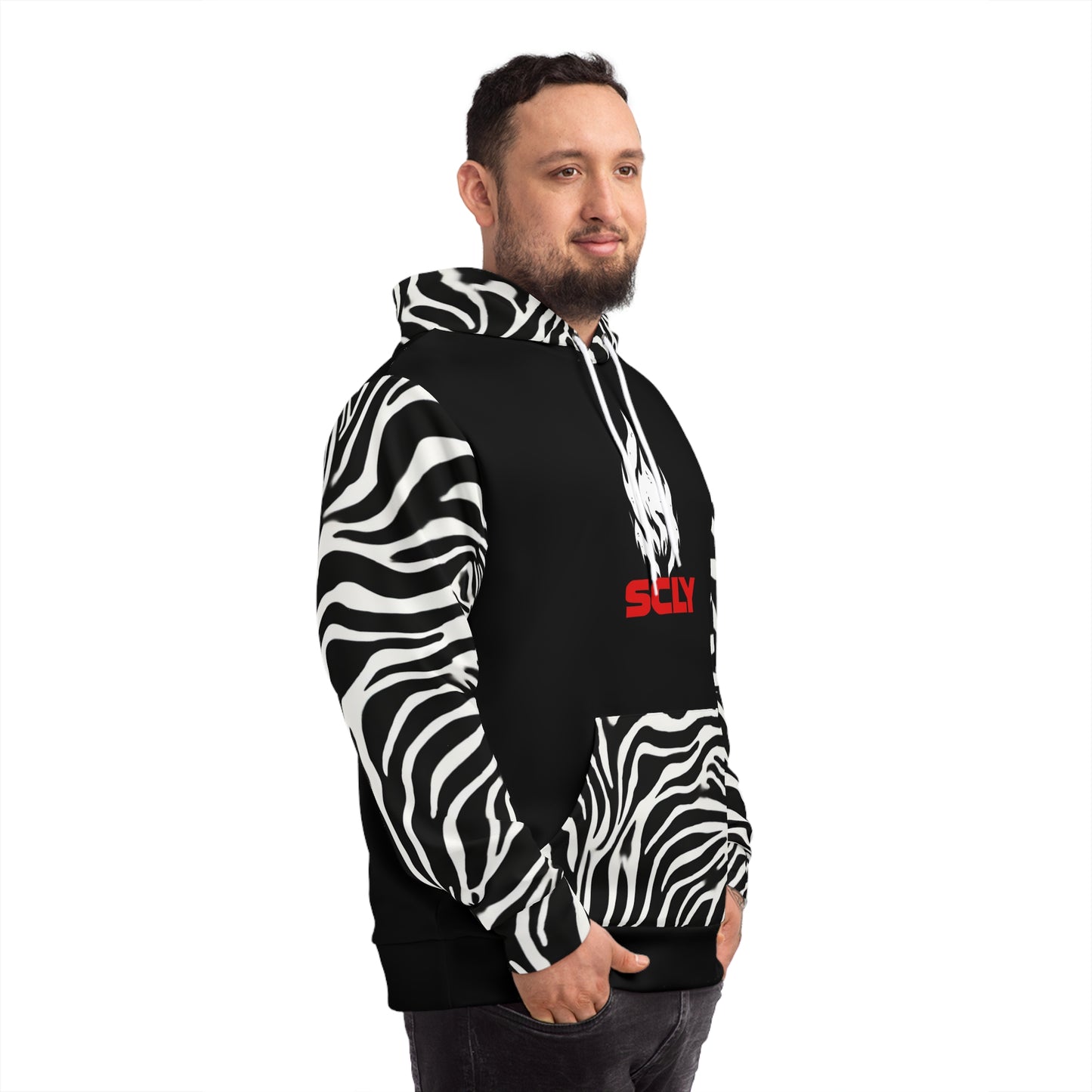 SCLY Trendy Animal Print Hoodie, Stylish Hooded Sweatshirt, Casual Wear, Gift for Fashion Lovers, UniqueStreetwear