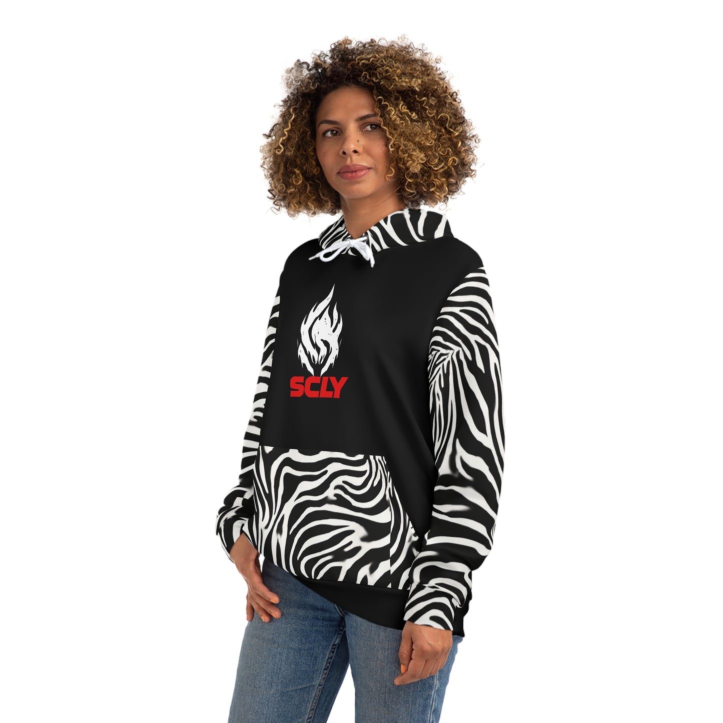 SCLY Trendy Animal Print Hoodie, Stylish Hooded Sweatshirt, Casual Wear, Gift for Fashion Lovers, UniqueStreetwear