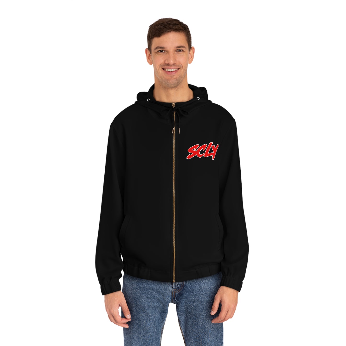 SCLY Men's Full-Zip Hoodie with SCYL Graphic - Stylish Streetwear, Perfect for Casual Outings, Gifts, Festivals, Everyday Wear