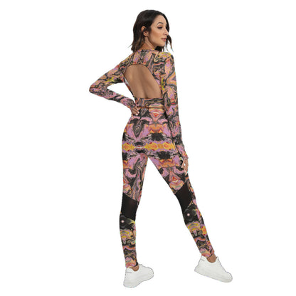 Women's Sport Set With Backless Top And Leggings