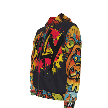Unisex Zipper Hoodie With Black Lining