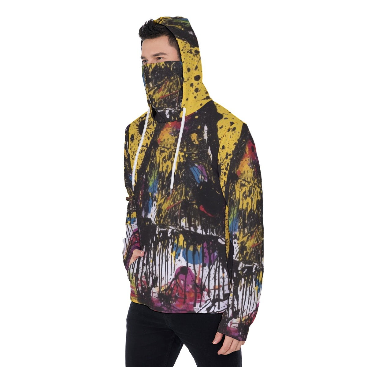 Men's Pullover Hoodie With Mask