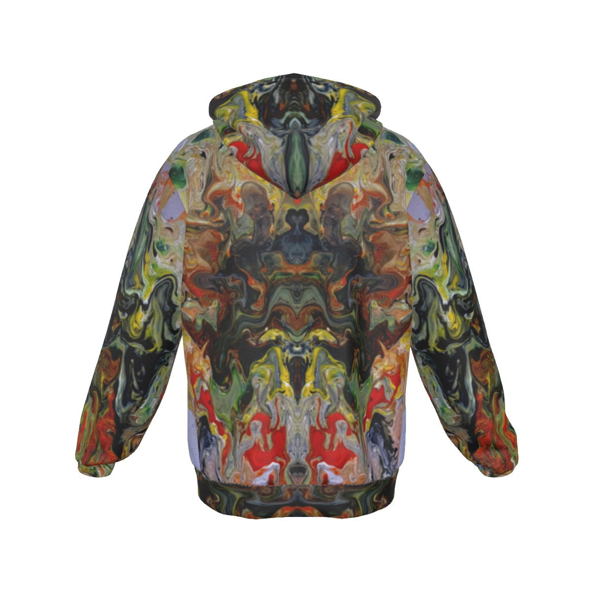 Dragon Samurai Men's Patch Pocket Zip-up Hoodie