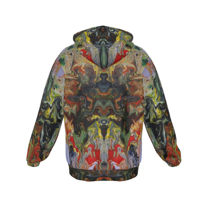 Dragon Samurai Men's Patch Pocket Zip-up Hoodie